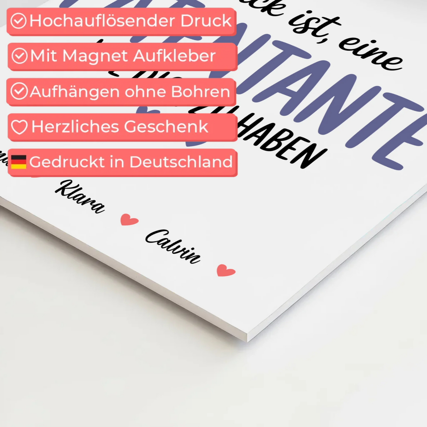 Personalisiertes Fotoboard Magnet Wandbild Fotocollage für Patentante Glück Ist eine Patentante Wie Dich Zu Haben