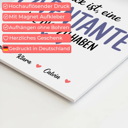 Personalisiertes Fotoboard Magnet Wandbild Fotocollage für Patentante Glück Ist eine Patentante Wie Dich Zu Haben