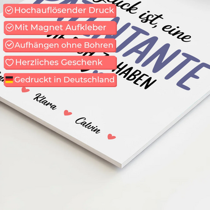 Personalisiertes Fotoboard Magnet Wandbild Fotocollage für Patentante Glück Ist eine Patentante Wie Dich Zu Haben