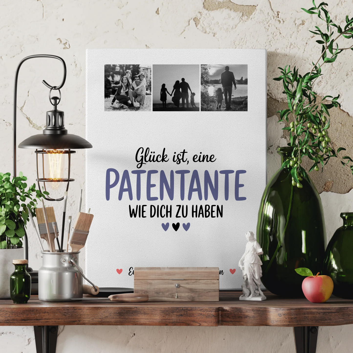 Leinwand Wandbild Fotocollage für Patentante Glück Ist eine Patentante Wie Dich Zu Haben Geschenk 3