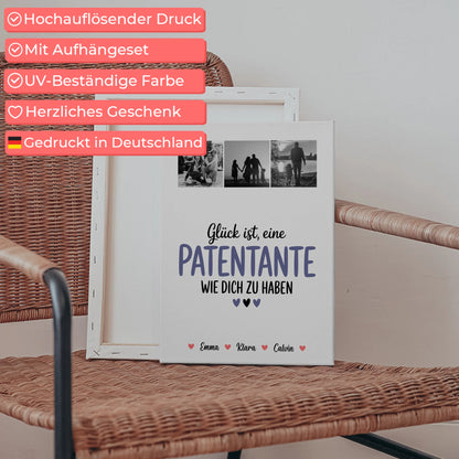 Leinwand Wandbild Fotocollage für Patentante Glück Ist eine Patentante Wie Dich Zu Haben Geschenk 5