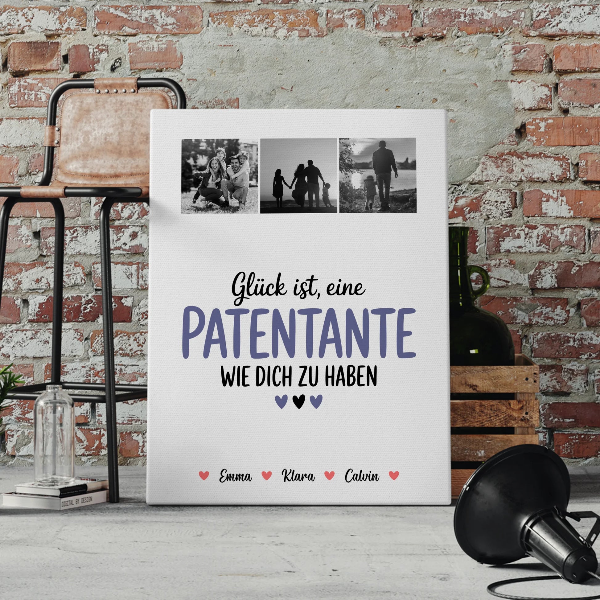 Leinwand Wandbild Fotocollage für Patentante Glück Ist eine Patentante Wie Dich Zu Haben Geschenk 4