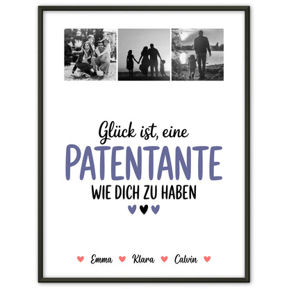 Liebes Poster Personalisiert Fotocollage für Patentante Glück Ist eine Patentante Wie Dich Zu Haben