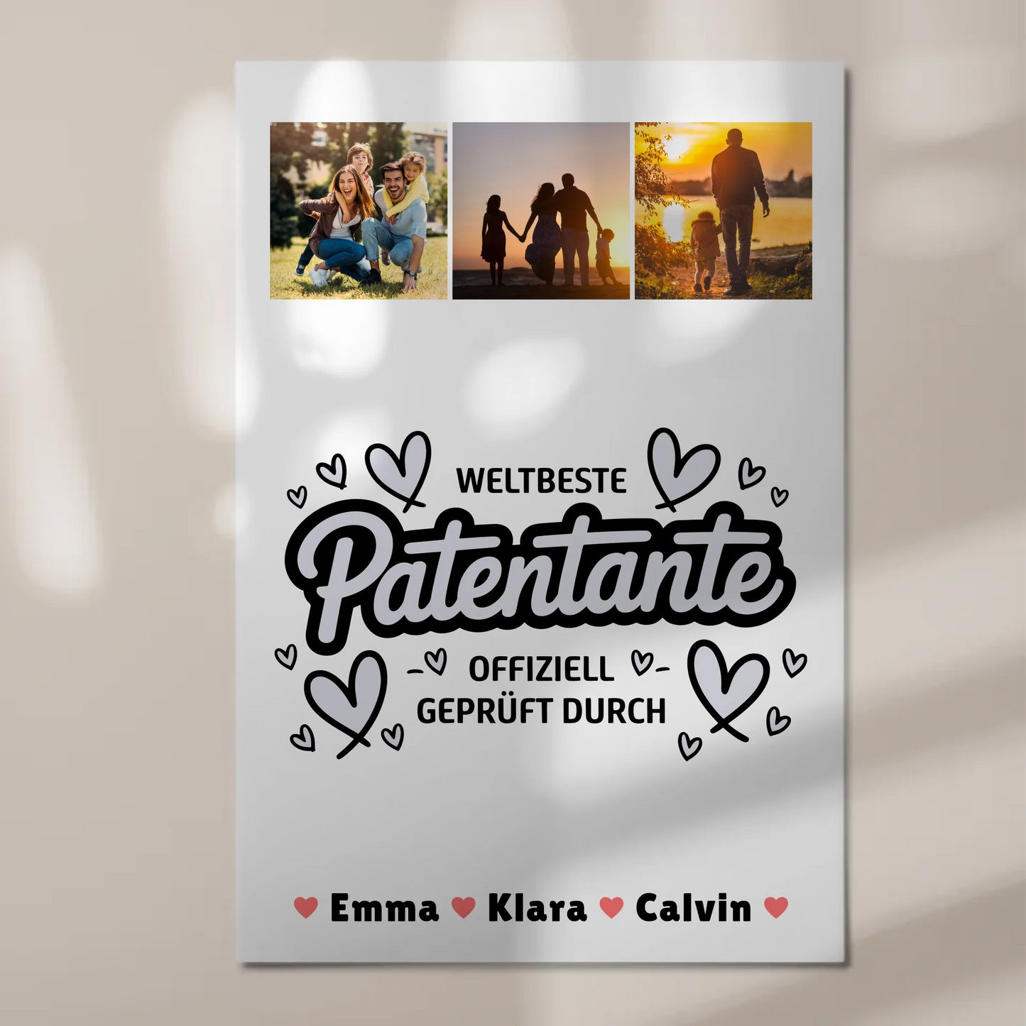 Magnetposter Fotoboard Patentante Fotocollage Weltbeste Patentante Offiziell Geprüft Durch Geschenk