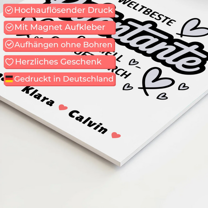 Magnetposter Fotoboard Patentante Fotocollage Weltbeste Patentante Offiziell Geprüft Durch Geschenk