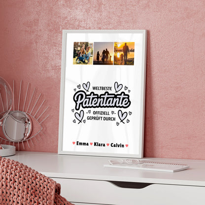 Foto Collage Poster Erstellen Patentante Fotocollage Weltbeste Patentante Offiziell Geprüft Durch