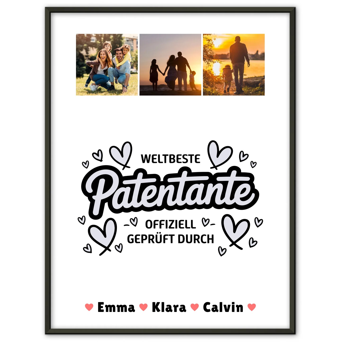 Foto Collage Poster Erstellen Patentante Fotocollage Weltbeste Patentante Offiziell Geprüft Durch