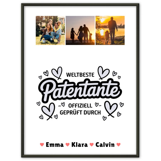 Foto Collage Poster Erstellen Patentante Fotocollage Weltbeste Patentante Offiziell Geprüft Durch