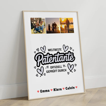 Foto Collage Poster Erstellen Patentante Fotocollage Weltbeste Patentante Offiziell Geprüft Durch