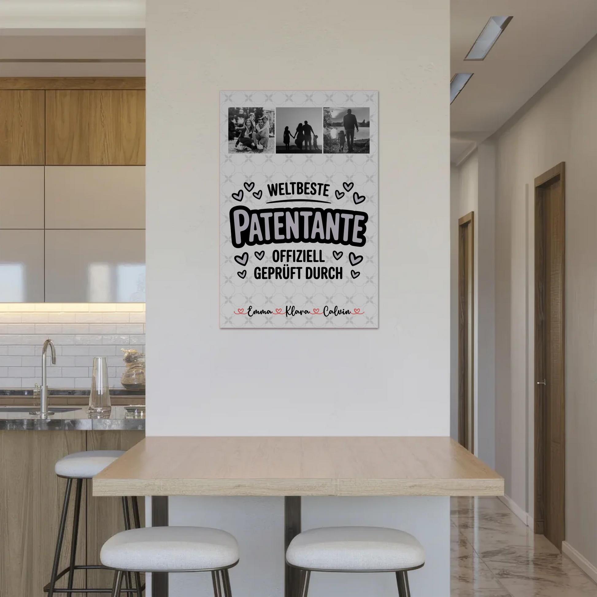 Magnetposter Fotoboard Geschenk Fotocollage Patentante Weltbeste Patentante Offiziell Geprüft Durch 2