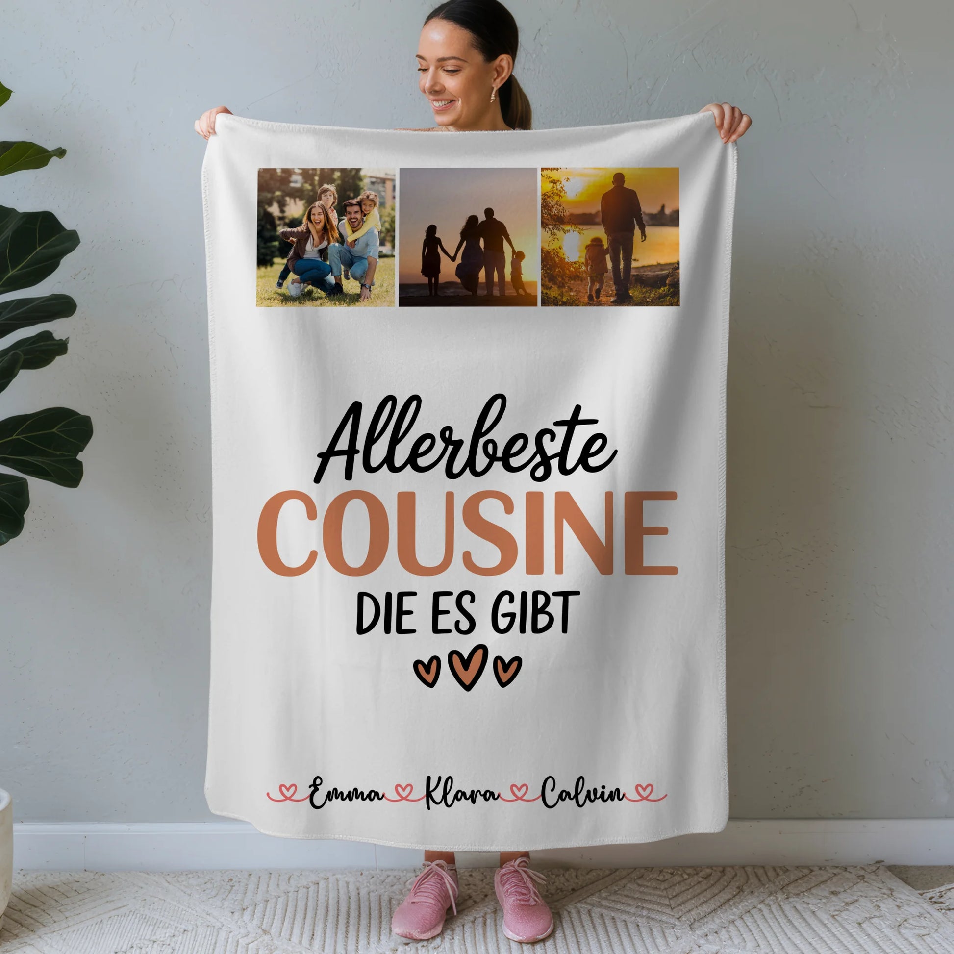 Personalisierte Kuscheldecke Mit Namen Fotocollage Cousine Allerbeste Cousine Die Es Gibt 1