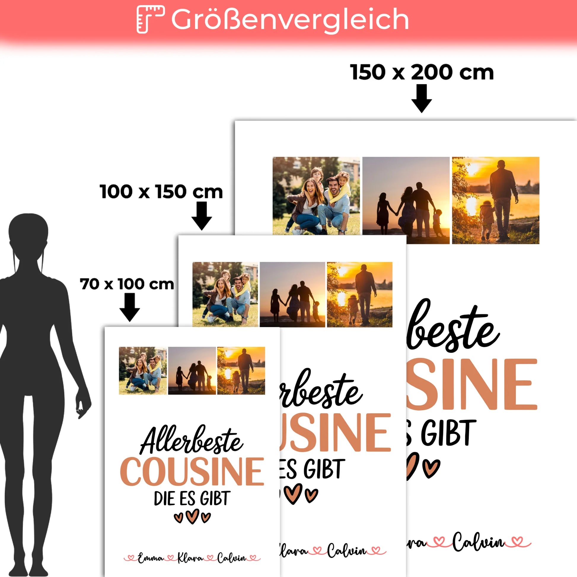 Personalisierte Kuscheldecke Mit Namen Fotocollage Cousine Allerbeste Cousine Die Es Gibt 5