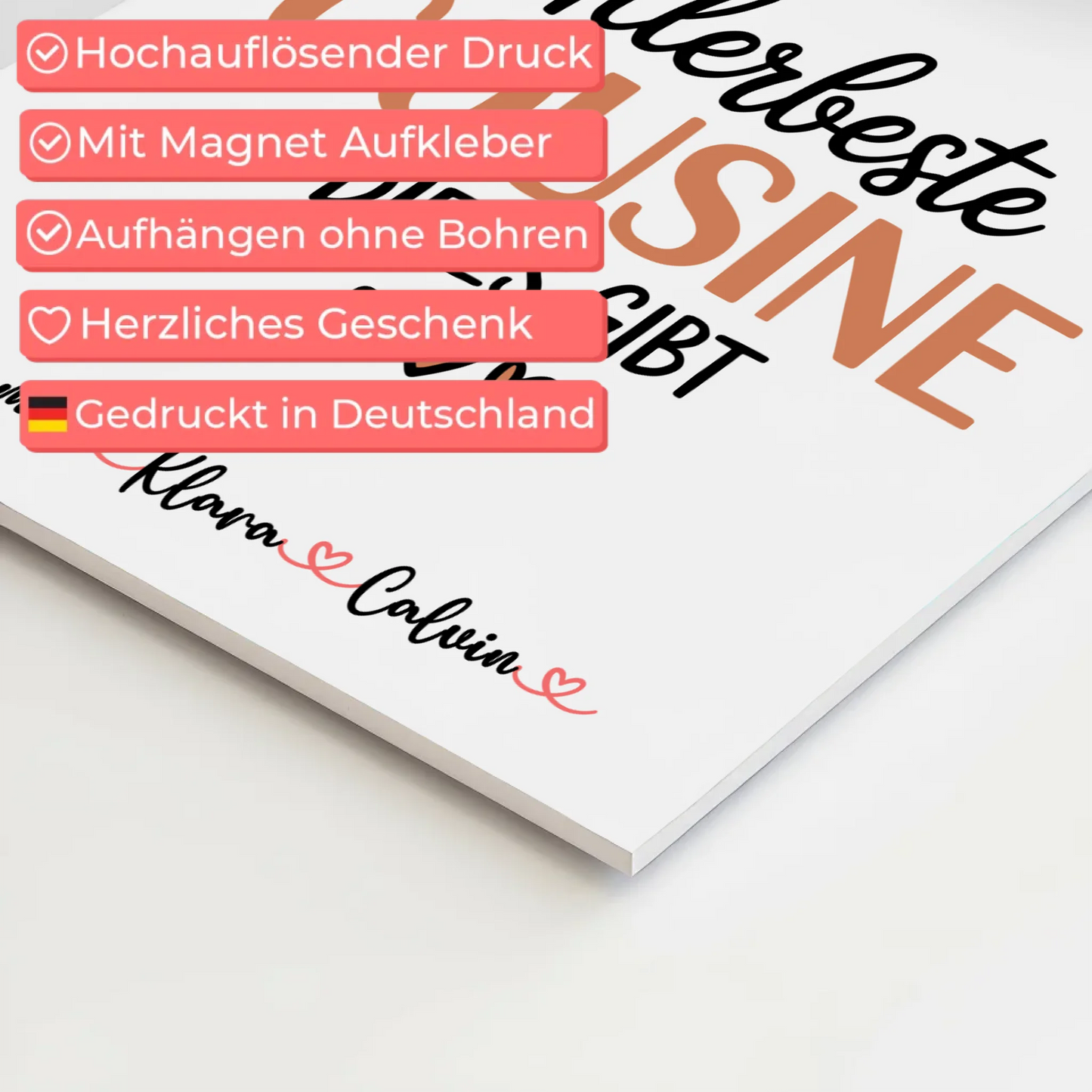 Fotoboard Poster Magnetisch Fotocollage Cousine Allerbeste Cousine Die Es Gibt Geschenk 10