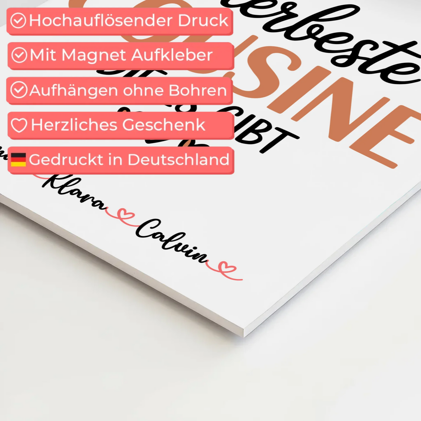 Fotoboard Poster Magnetisch Fotocollage Cousine Allerbeste Cousine Die Es Gibt Geschenk