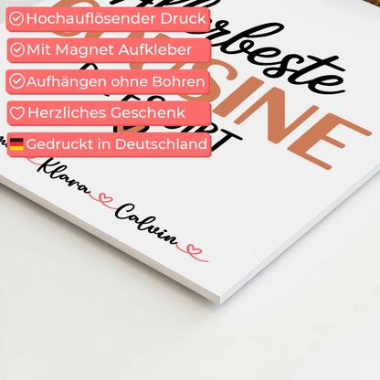 Fotoboard Poster Magnetisch Fotocollage Cousine Allerbeste Cousine Die Es Gibt Geschenk