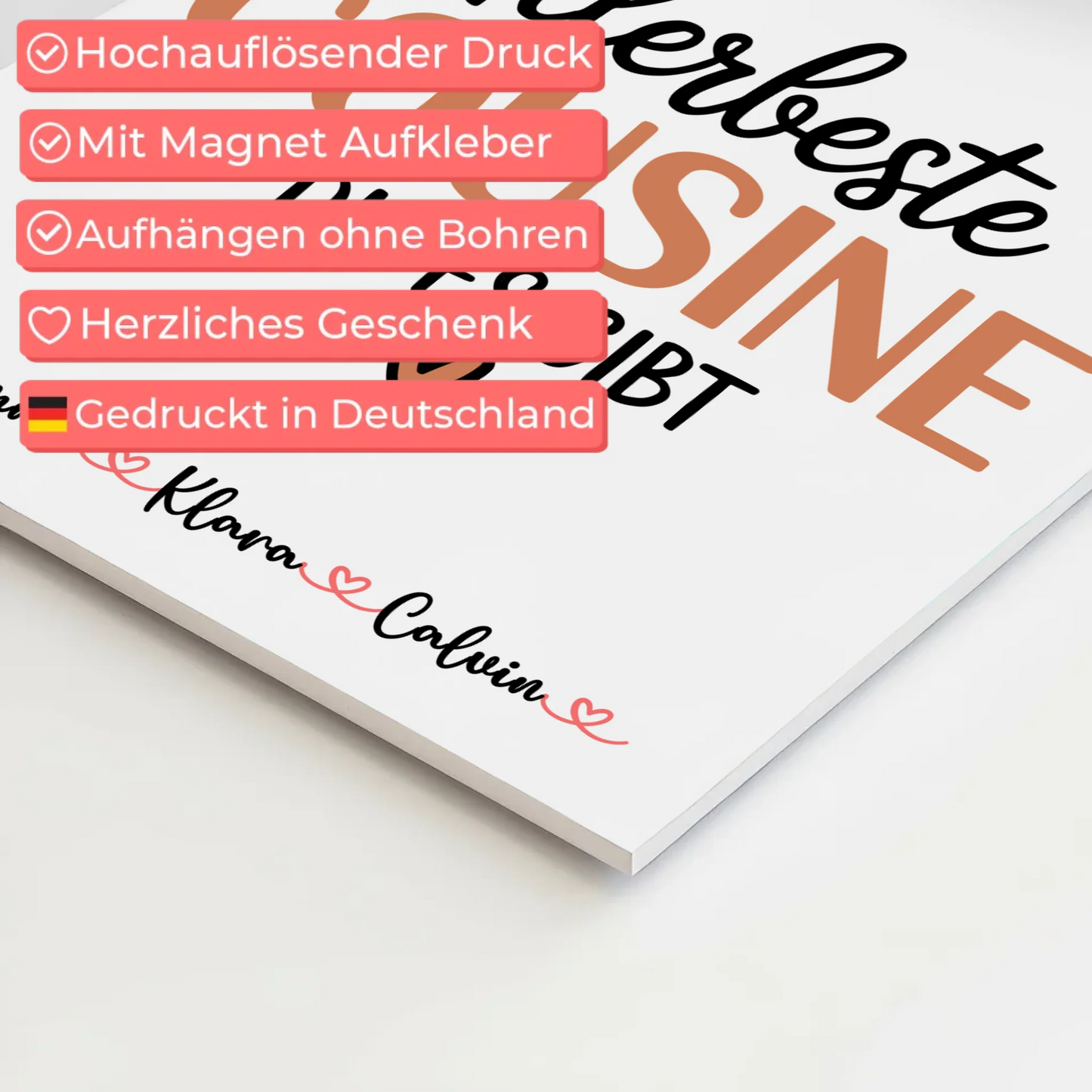 Fotoboard Poster Magnetisch Fotocollage Cousine Allerbeste Cousine Die Es Gibt Geschenk