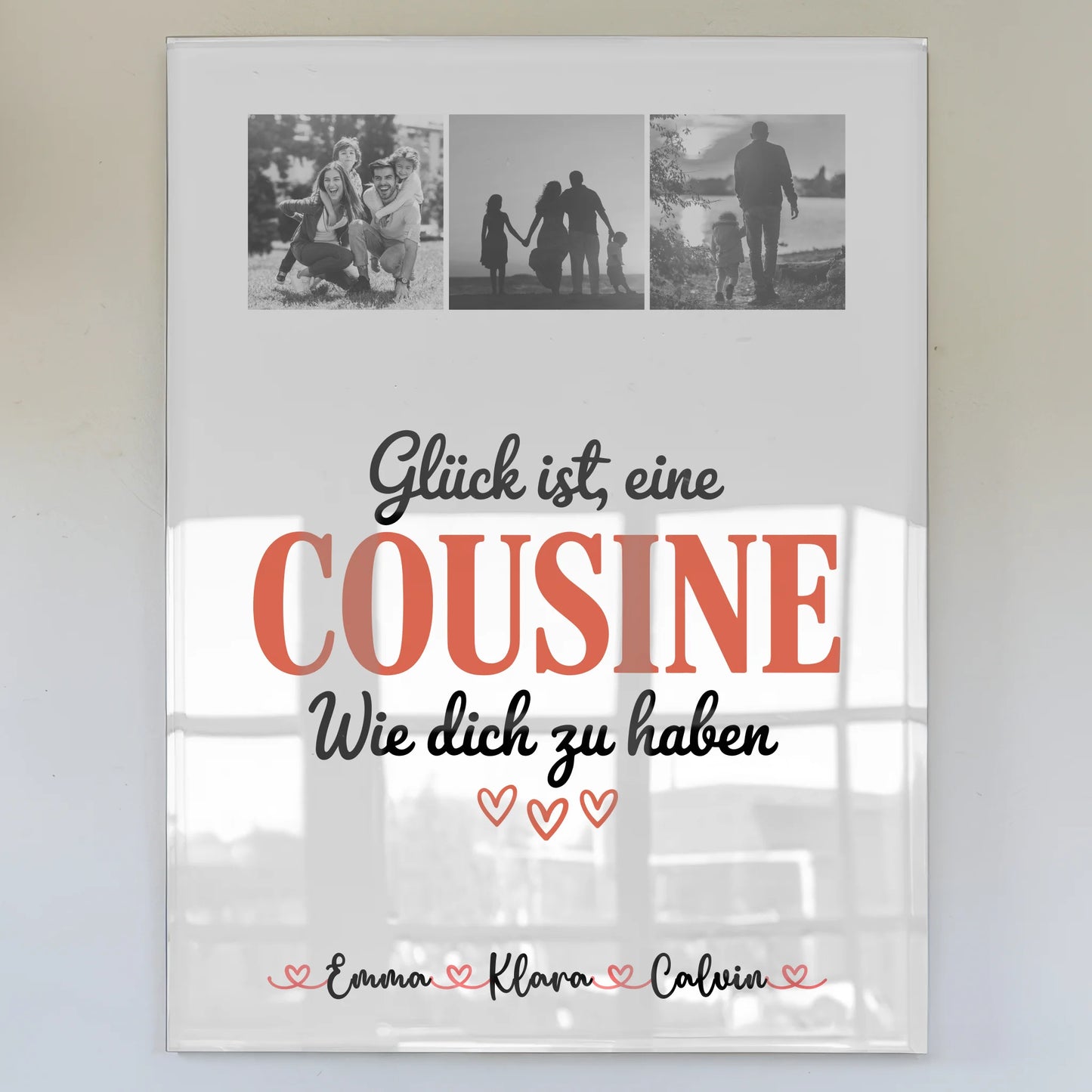 Acrylglas Mit Foto Fotocollage für Cousine Glück Ist eine Cousine Wie Dich Zu Haben 1