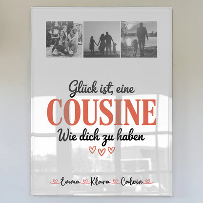 Acrylglas Mit Foto Fotocollage für Cousine Glück Ist eine Cousine Wie Dich Zu Haben 1