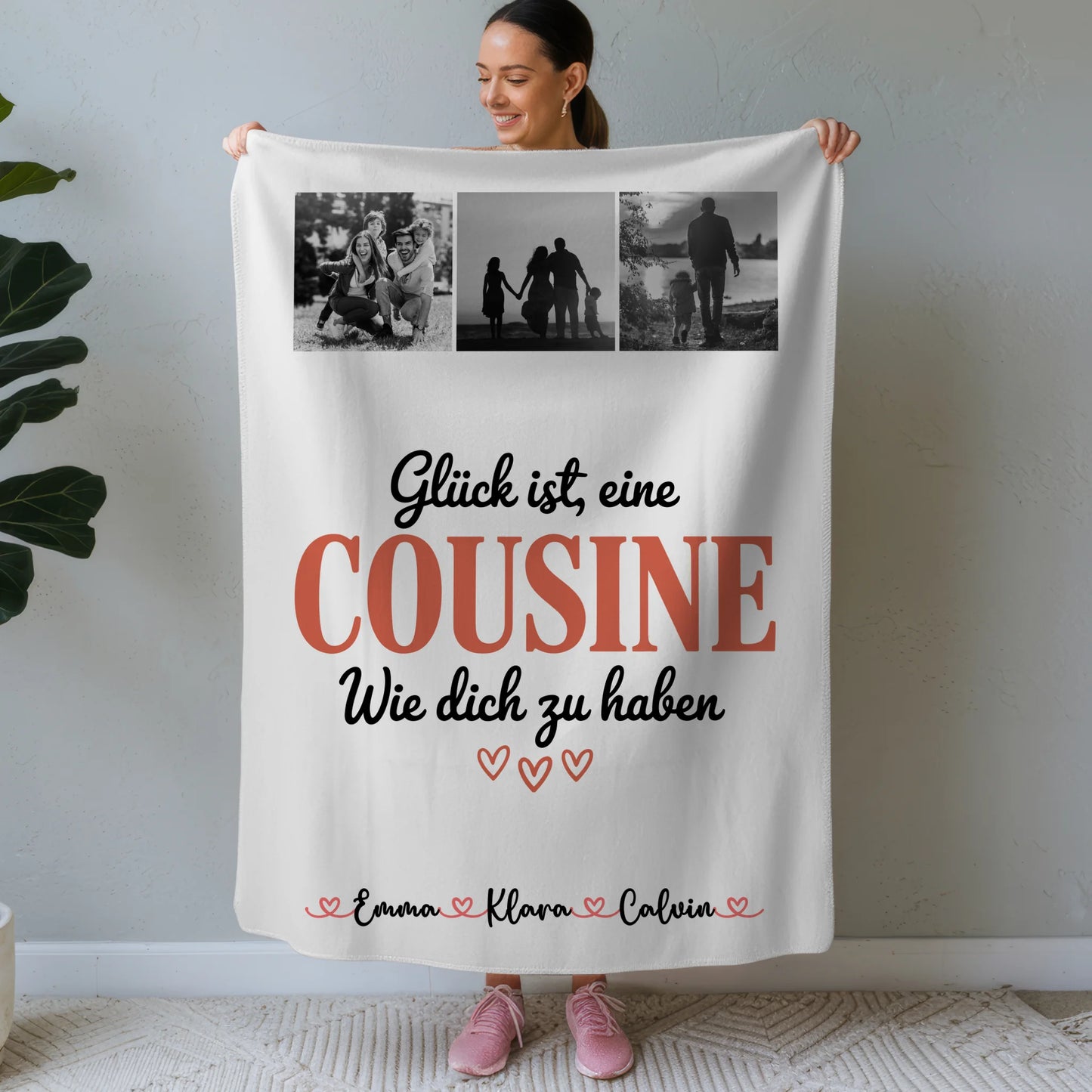 Decke Mit Namen Fotocollage für Cousine Glück Ist eine Cousine Wie Dich Zu Haben 1