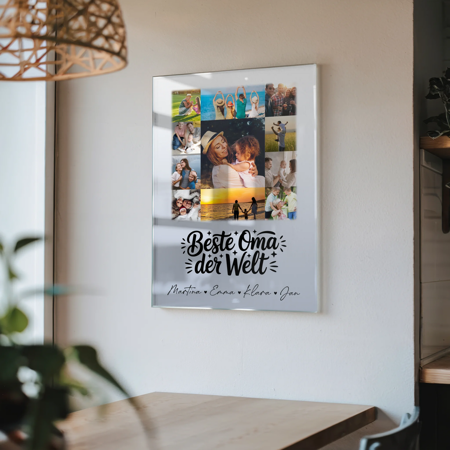 Personalisierte Wandbilder für Oma mit 11 Fotos Beste Oma der Welt