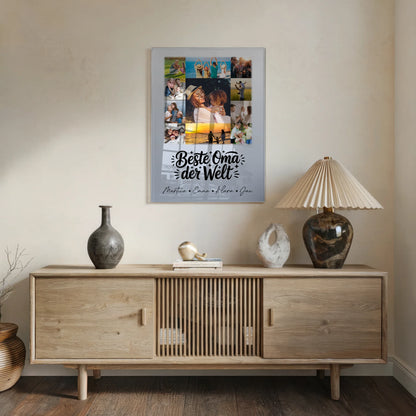 Personalisierte Wandbilder für Oma mit 11 Fotos Beste Oma der Welt