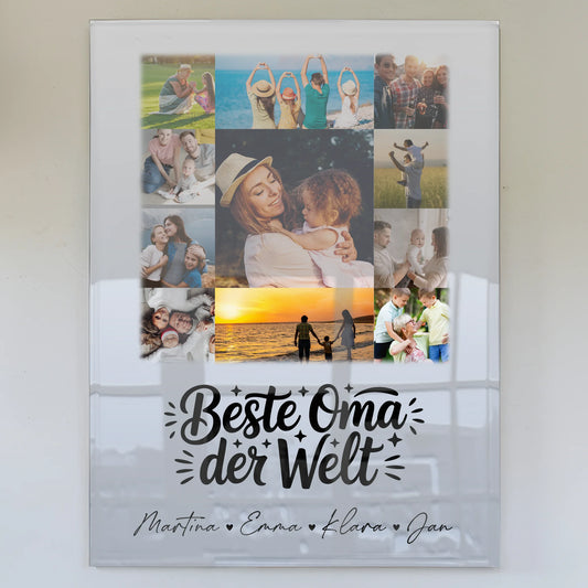 Personalisierte Wandbilder für Oma mit 11 Fotos Beste Oma der Welt