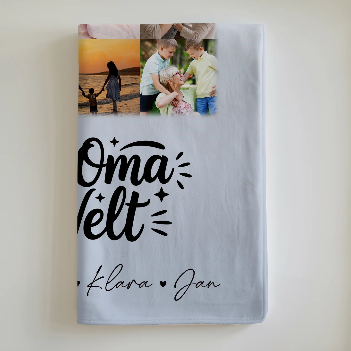 Decke Mit Namen mit 11 Fotos für die Beste Oma Der Welt personalisiertes Geschenk 6