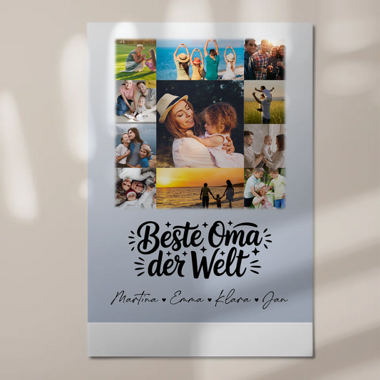 Personalisiertes Oma Plakat mit 11 Fotos Beste Oma Der Welt Geschenk 1