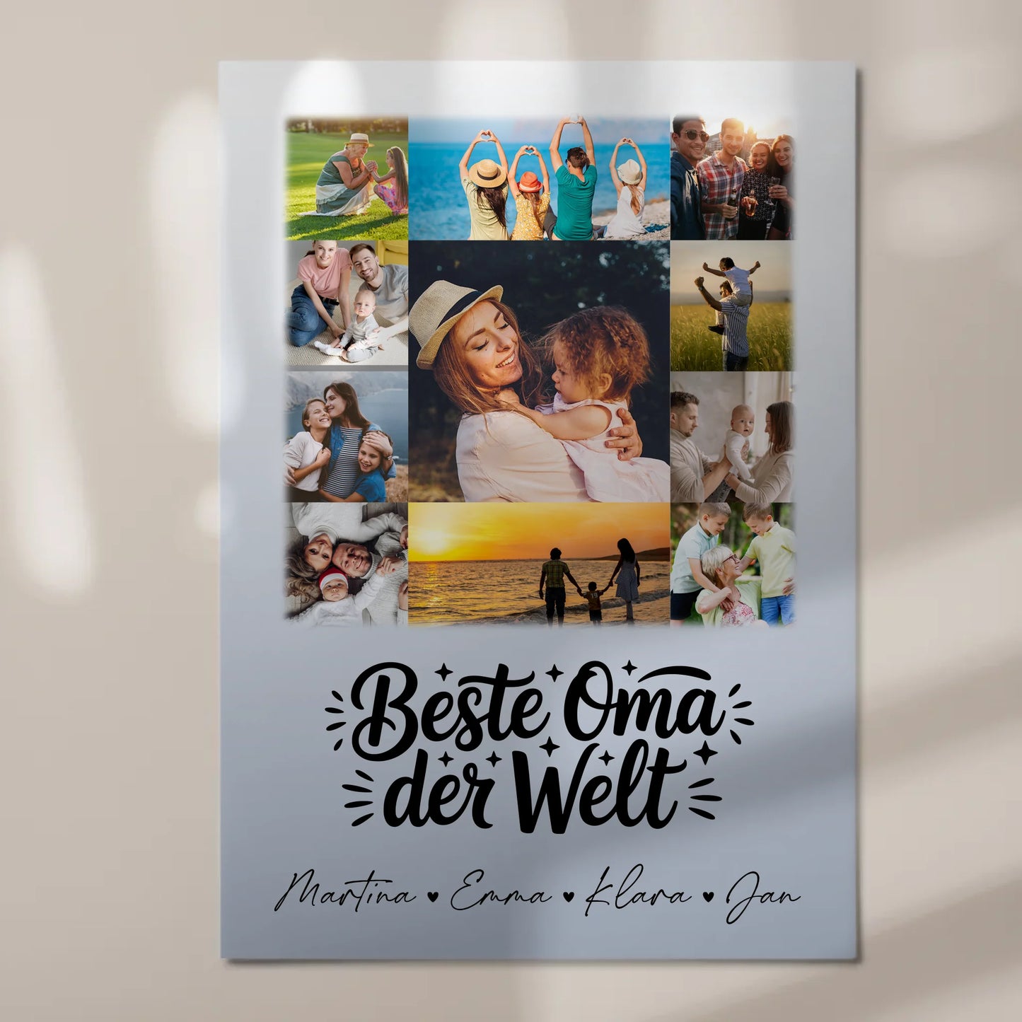 Personalisiertes Oma Plakat mit 11 Fotos Beste Oma Der Welt Geschenk