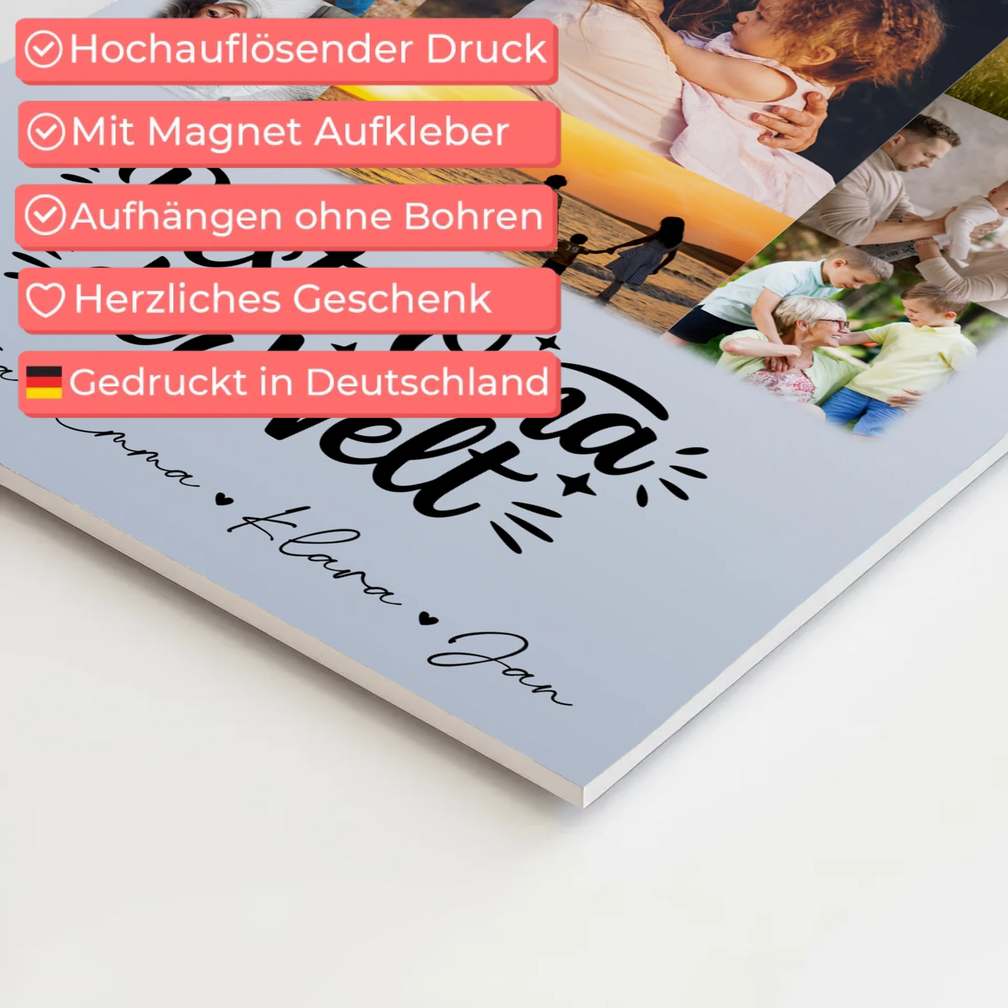 Personalisiertes Oma Plakat mit 11 Fotos Beste Oma Der Welt Geschenk