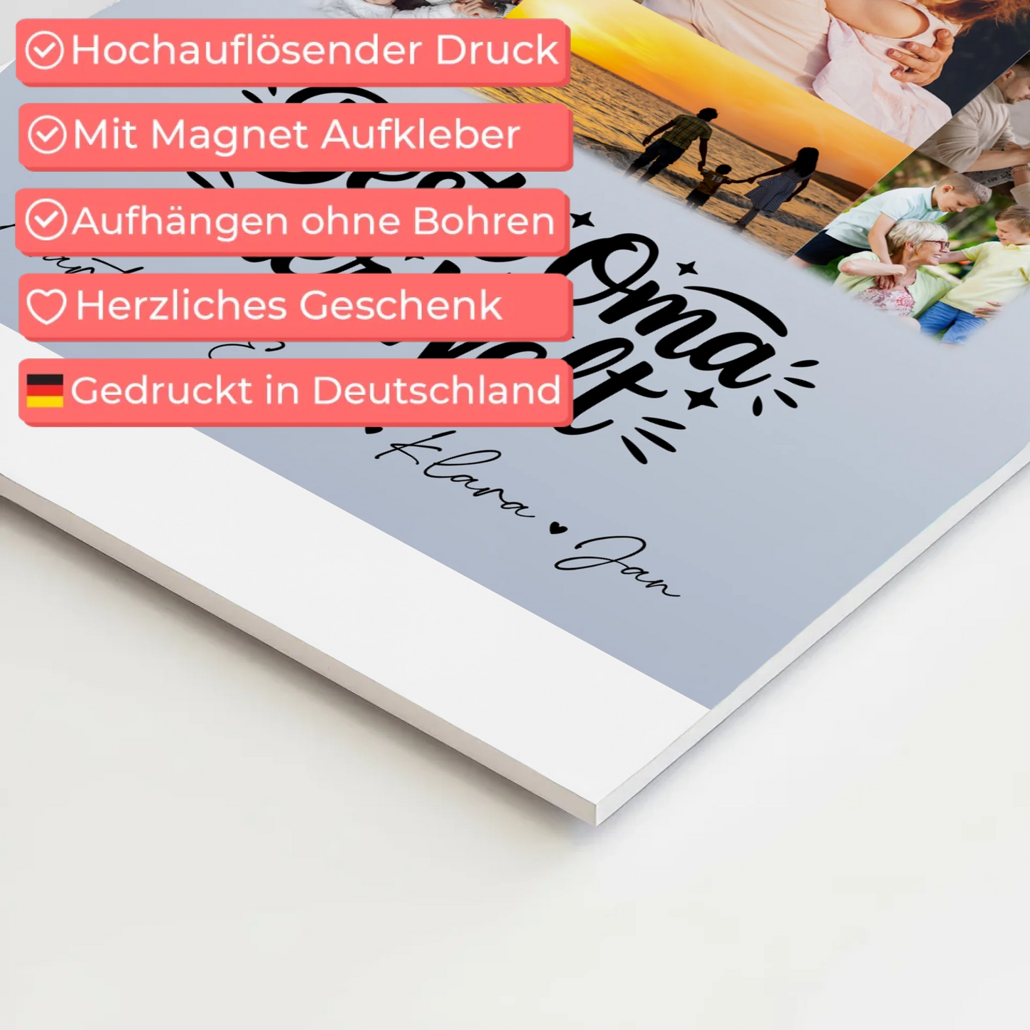Personalisiertes Oma Plakat mit 11 Fotos Beste Oma Der Welt Geschenk