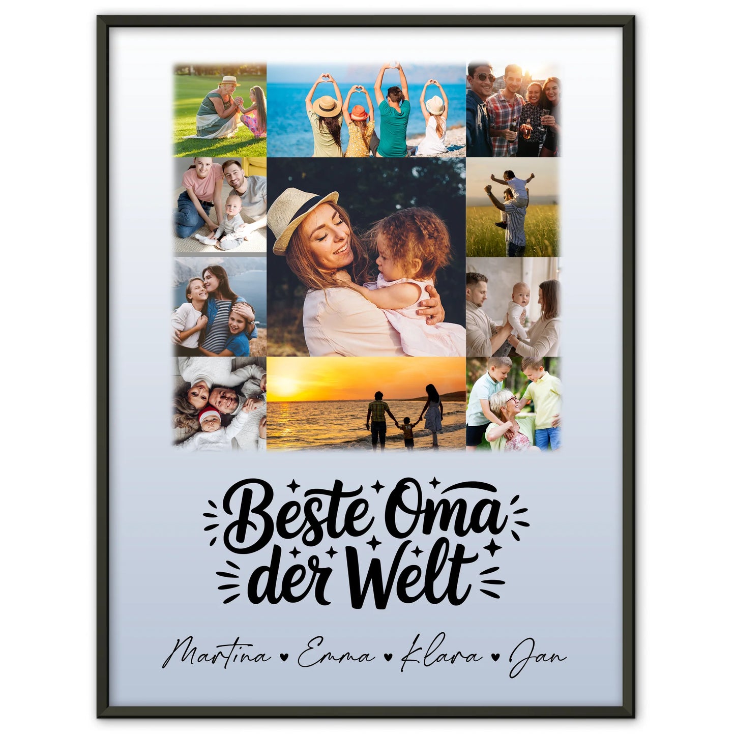Oma Plakat Poster mit 11 Fotos Beste Oma Der Welt personalisiert