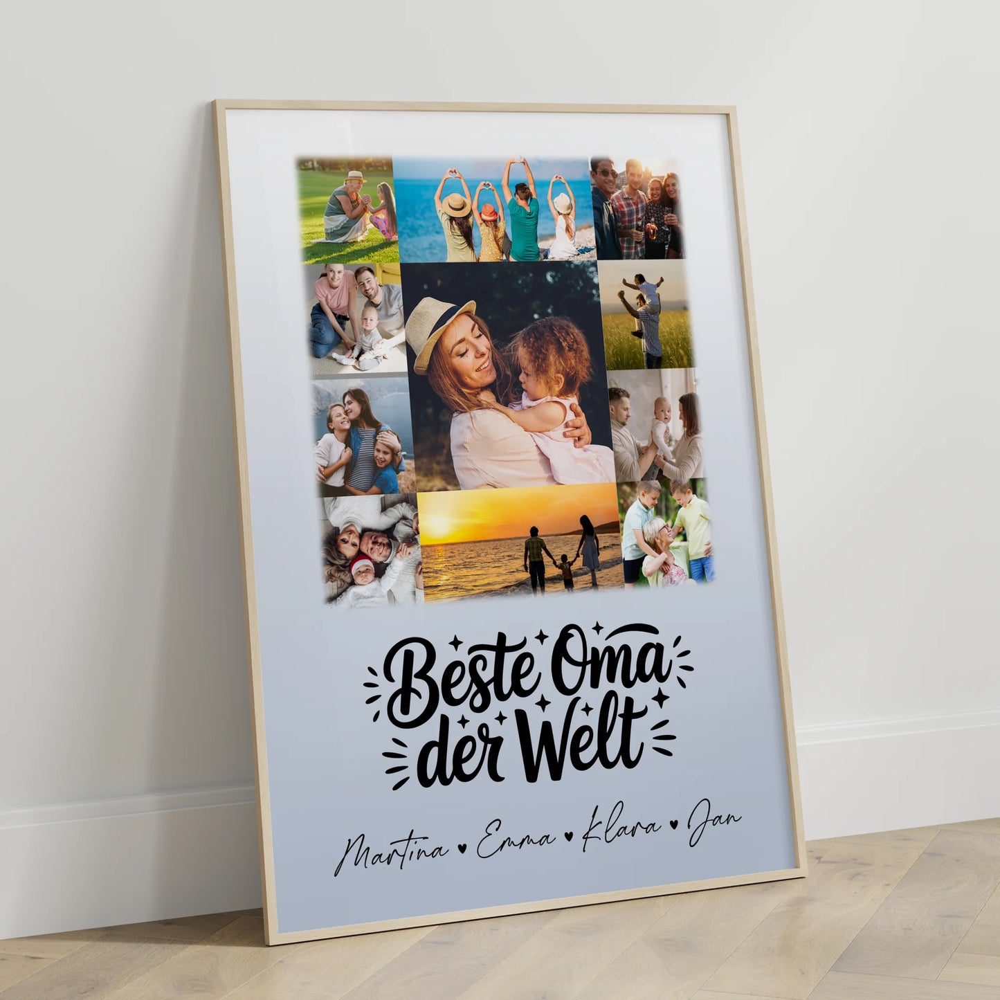 Oma Plakat Poster mit 11 Fotos Beste Oma Der Welt personalisiert