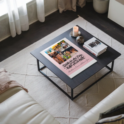Oma Plakat mit 8 Fotos und Herz Design Danke Oma Kaffee geht auf mich personalisiertes Geschenk 3