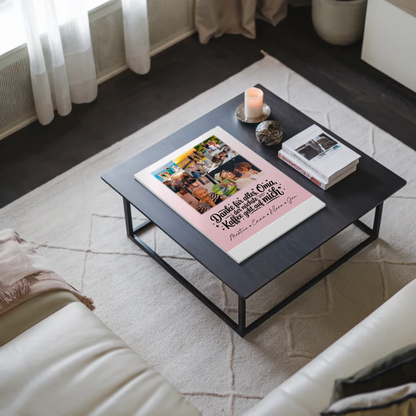 Oma Plakat mit 8 Fotos und Herz Design Danke Oma Kaffee geht auf mich personalisiertes Geschenk