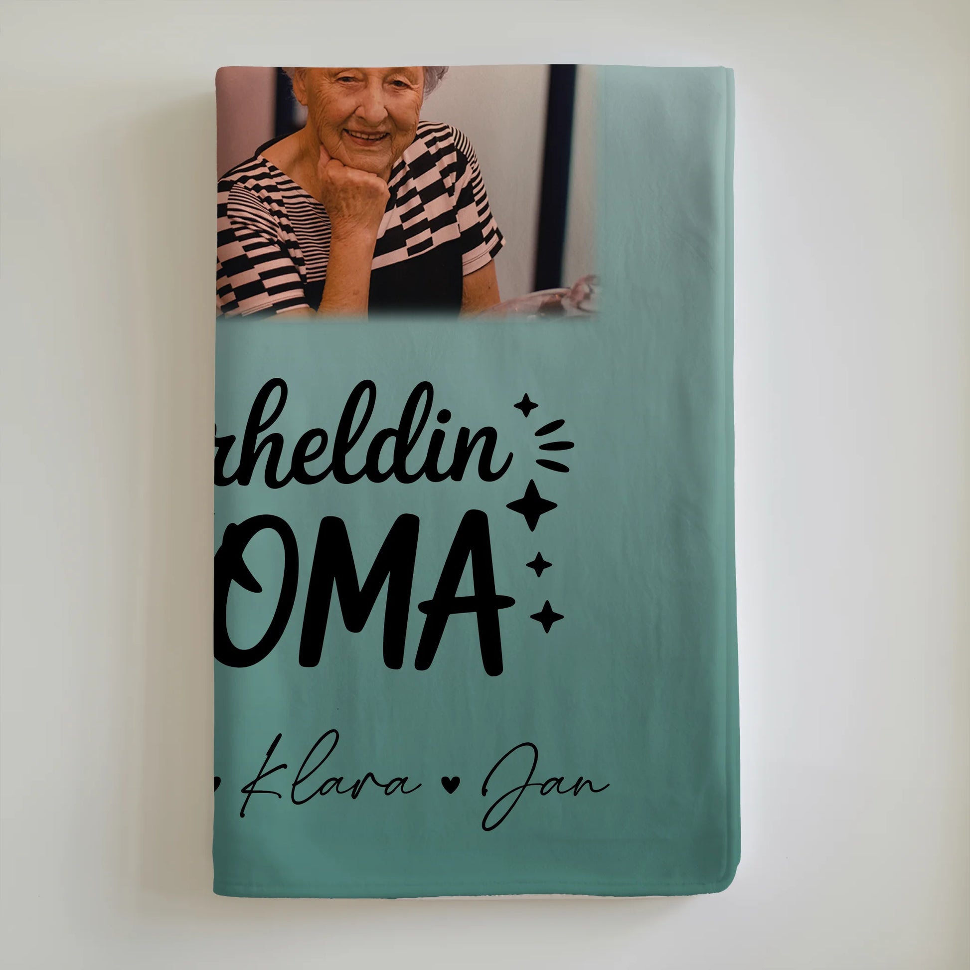 Personalisierte Decke Mit Namen mit 9 Fotos für Lehrerin Echte Heldin Geschenkidee 6