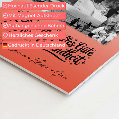 Personalisierte Oma Plakat Fotoboard mit 11 Fotos Schwarz-Weiß für alles Gute Gesundheit 10