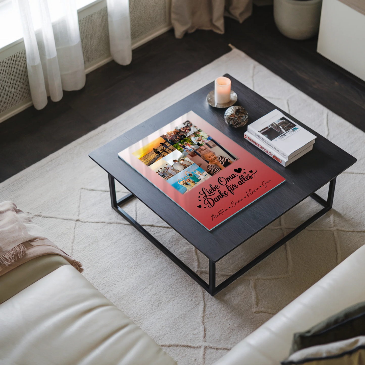 Oma Plakat Acrylglas Bild mit 9 Fotos Liebe Oma Danke für alles