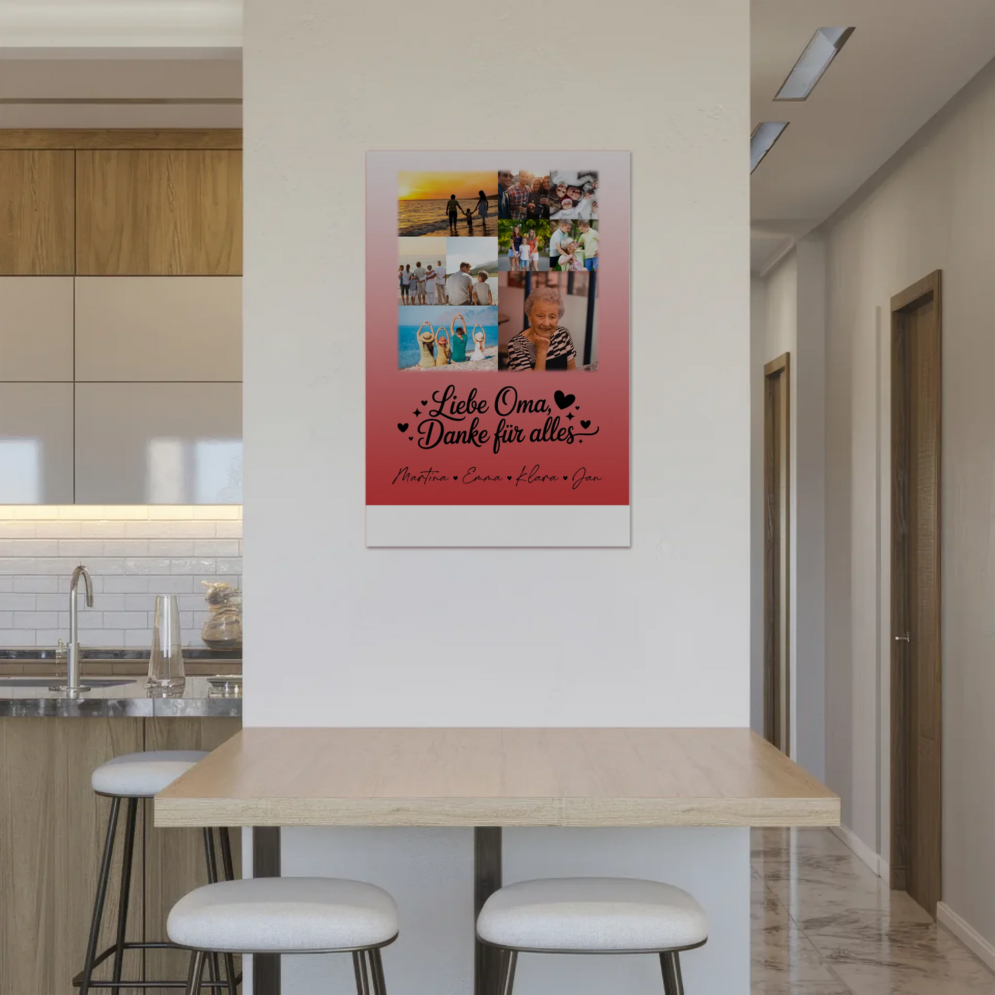 Oma Plakat mit 9 Fotos Liebe Oma Danke für alles personalisiertes Geschenk 2