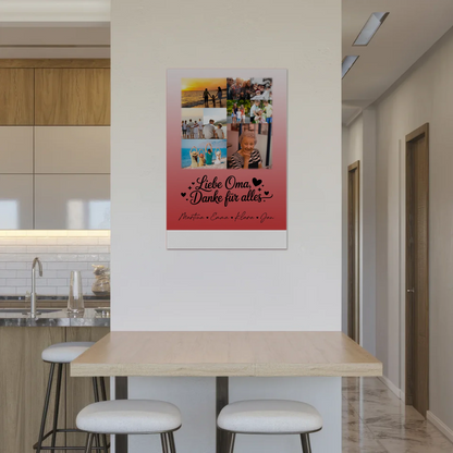 Oma Plakat mit 9 Fotos Liebe Oma Danke für alles personalisiertes Geschenk 2