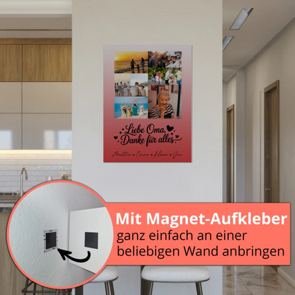 Oma Plakat mit 9 Fotos Liebe Oma Danke für alles personalisiertes Geschenk