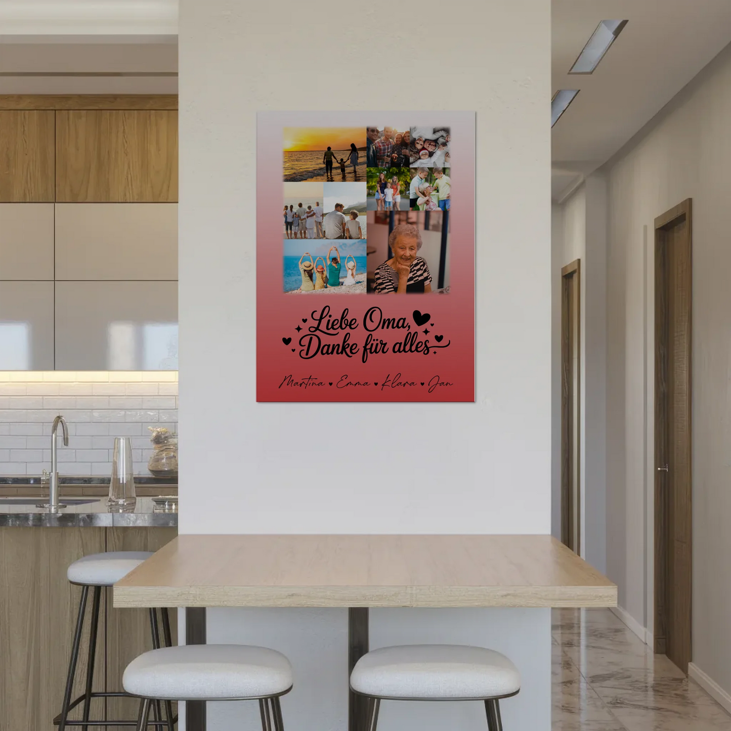 Oma Plakat mit 9 Fotos Liebe Oma Danke für alles personalisiertes Geschenk 8