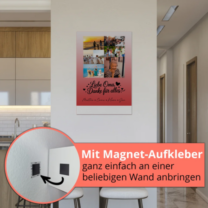 Oma Plakat mit 9 Fotos Liebe Oma Danke für alles personalisiertes Geschenk