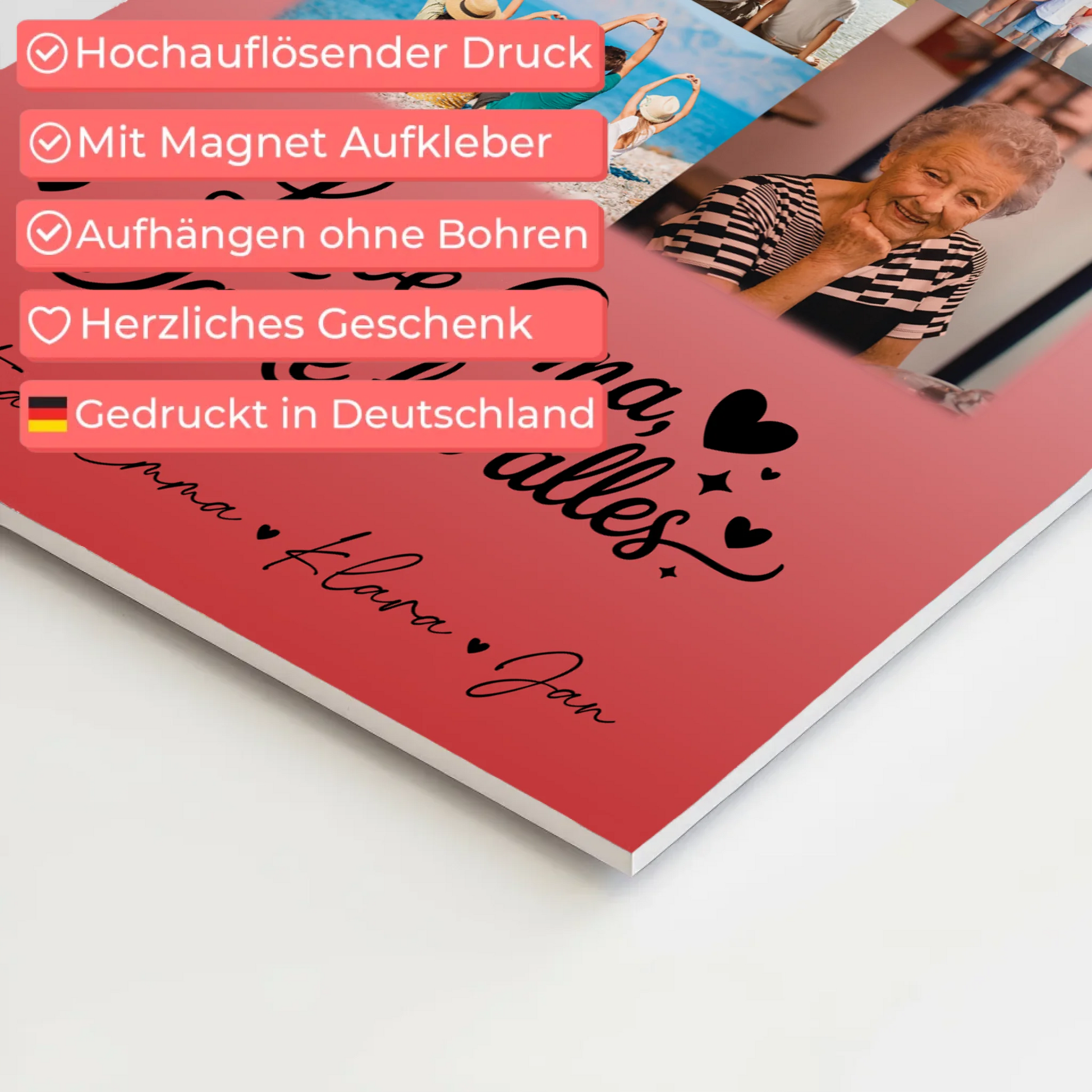 Oma Plakat mit 9 Fotos Liebe Oma Danke für alles personalisiertes Geschenk 10
