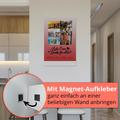 Oma Plakat mit 9 Fotos Liebe Oma Danke für alles personalisiertes Geschenk