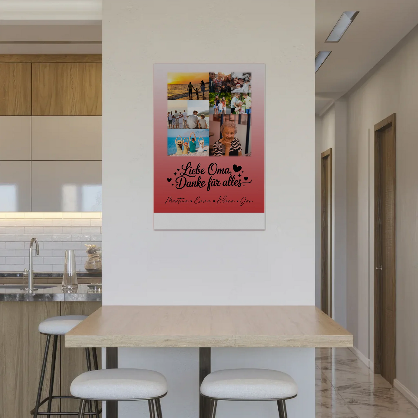 Oma Plakat mit 9 Fotos Liebe Oma Danke für alles personalisiertes Geschenk