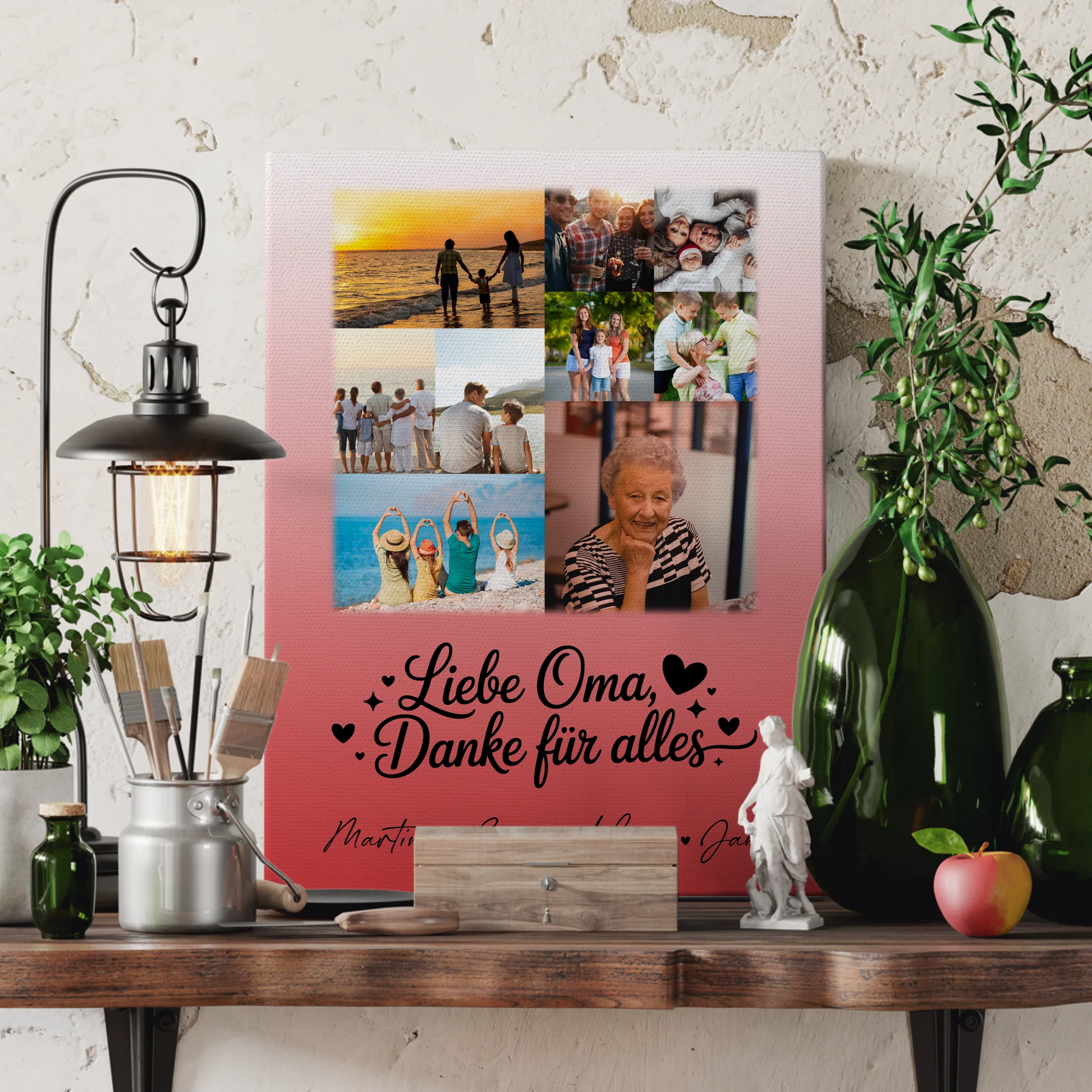 Personalisiertes Oma Plakat mit 9 Fotos Liebe Oma Danke für alles 3