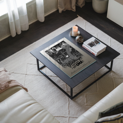 Oma Plakat Acrylglas Bild mit 4 Fotos und Karte Glücksbringer nennt man auch Bruder Schwarz-Weiß Personalisiertes Geschenk