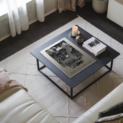 Personalisierte Wandbilder Oma mit 4 Fotos und Karte Schwarz-Weiß Glücksbringer nennt man auch Bruder 9