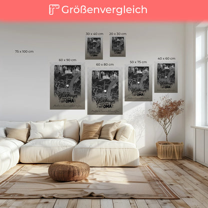 Oma Plakat mit 4 Fotos und Karte Glücksbringer nennt man auch Bruder Schwarz-Weiß Personalisiertes Geschenk 6